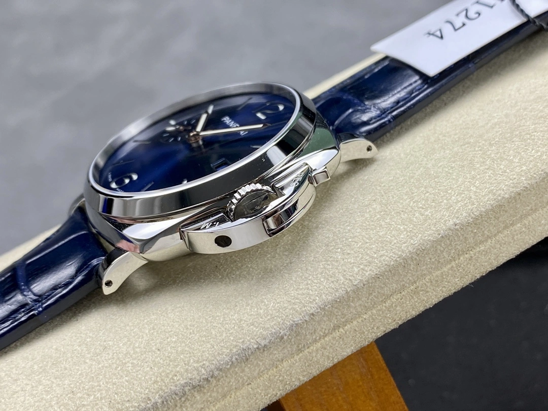 CBD Factory Panerai Luminor Due 38mm Blue Dial Blue Leather Strap (PAM01273) 1:1 Super Clone – DDP.900 Movement SmoothTexture 417